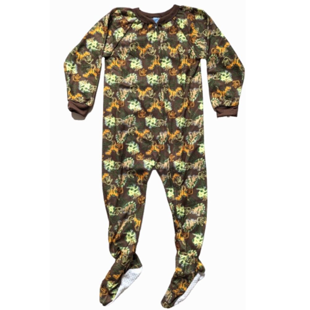 Carter's Pajama Toddler Boys DINO Sleepwear Sleeper Brown Full Zip PJ 7 … - Picture 4 of 8